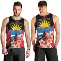 Personalized Antigua and Barbuda Men Tank Top Magnificent Frigatebird Hibiscus - Wonder Print Shop