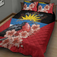 Antigua and Barbuda Quilt Bed Set Magnificent Frigatebird Hibiscus - Wonder Print Shop