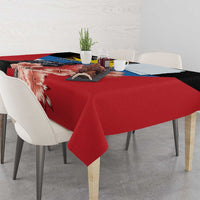 Antigua and Barbuda Tablecloth Magnificent Frigatebird Hibiscus - Wonder Print Shop