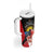 Personalized Antigua and Barbuda Tumbler With Handle Magnificent Frigatebird Hibiscus - Wonder Print Shop