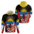 Personalized Antigua and Barbuda Zip Hoodie Magnificent Frigatebird Hibiscus - Wonder Print Shop