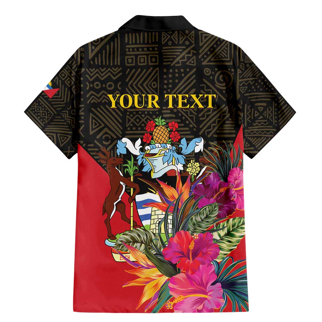 Personalized Antigua and Barbuda Family Matching Mermaid Dress and Hawaiian Shirt Fallow Deer Tropical Bouquet - Wonder Print Shop