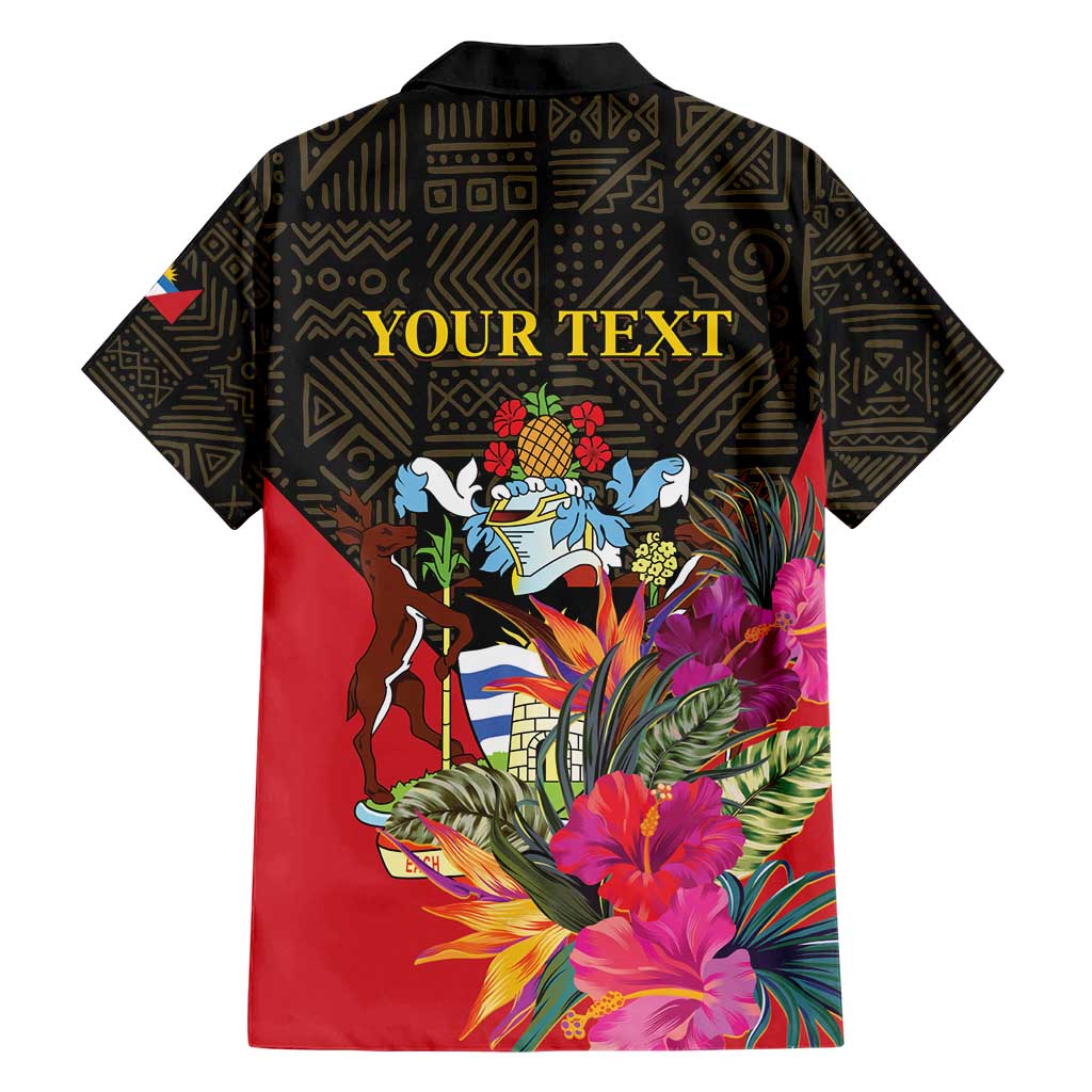 Personalized Antigua and Barbuda Hawaiian Shirt Fallow Deer Tropical Bouquet - Wonder Print Shop