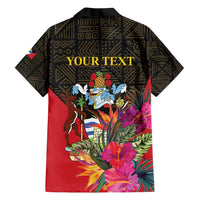 Personalized Antigua and Barbuda Hawaiian Shirt Fallow Deer Tropical Bouquet - Wonder Print Shop