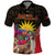 Personalized Antigua and Barbuda Polo Shirt Fallow Deer Tropical Bouquet - Wonder Print Shop