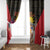 Antigua and Barbuda Window Curtain Fallow Deer Tropical Bouquet - Wonder Print Shop