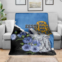 Estonia Blanket Grey Wolf Cyanus Flowers