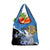 Estonia Grocery Bag Grey Wolf Cyanus Flowers