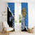 Estonia Window Curtain Grey Wolf Cyanus Flowers - Wonder Print Shop