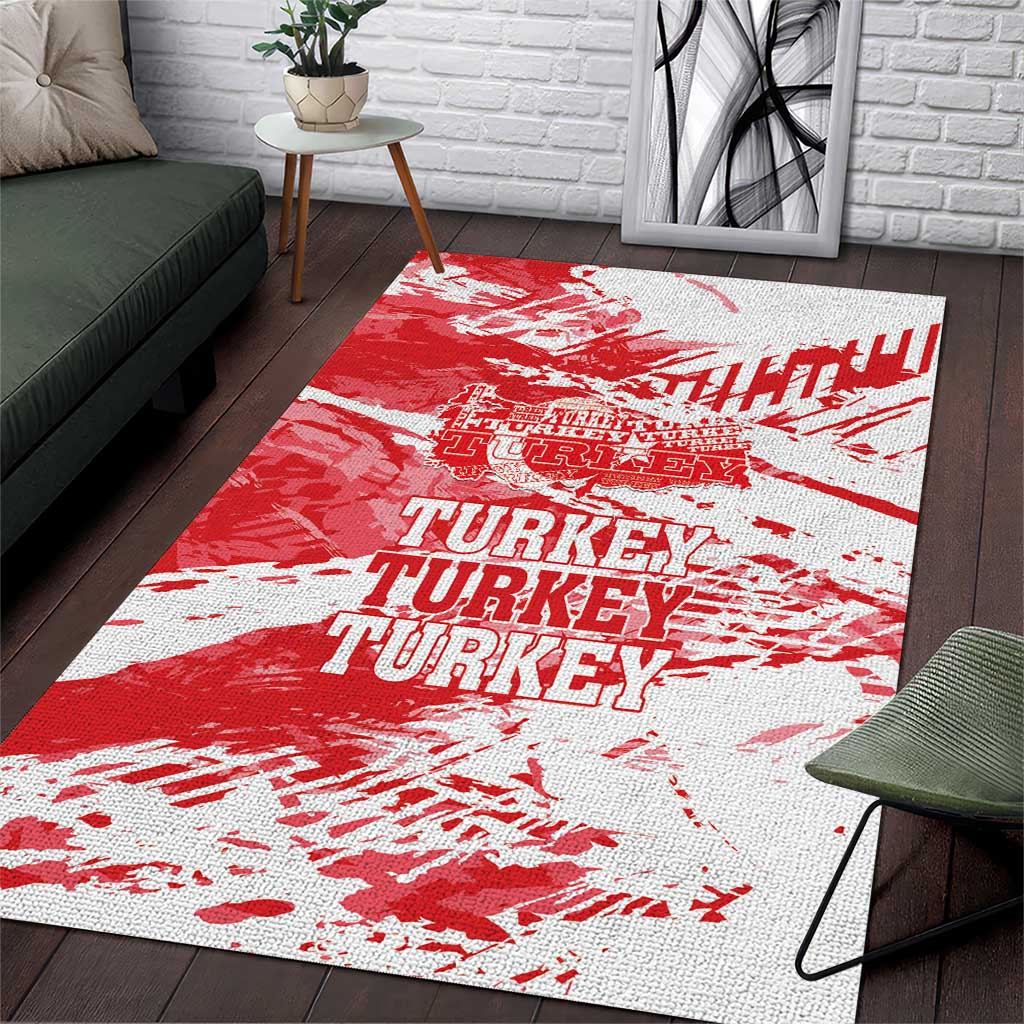 Turkey Area Rug Turkiye Map Unique Grunge - Wonder Print Shop