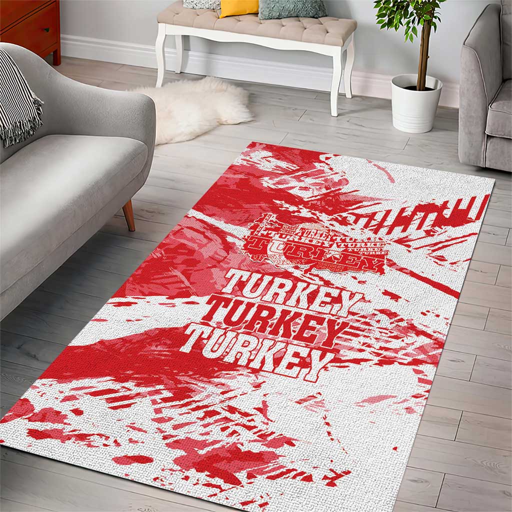 Turkey Area Rug Turkiye Map Unique Grunge - Wonder Print Shop
