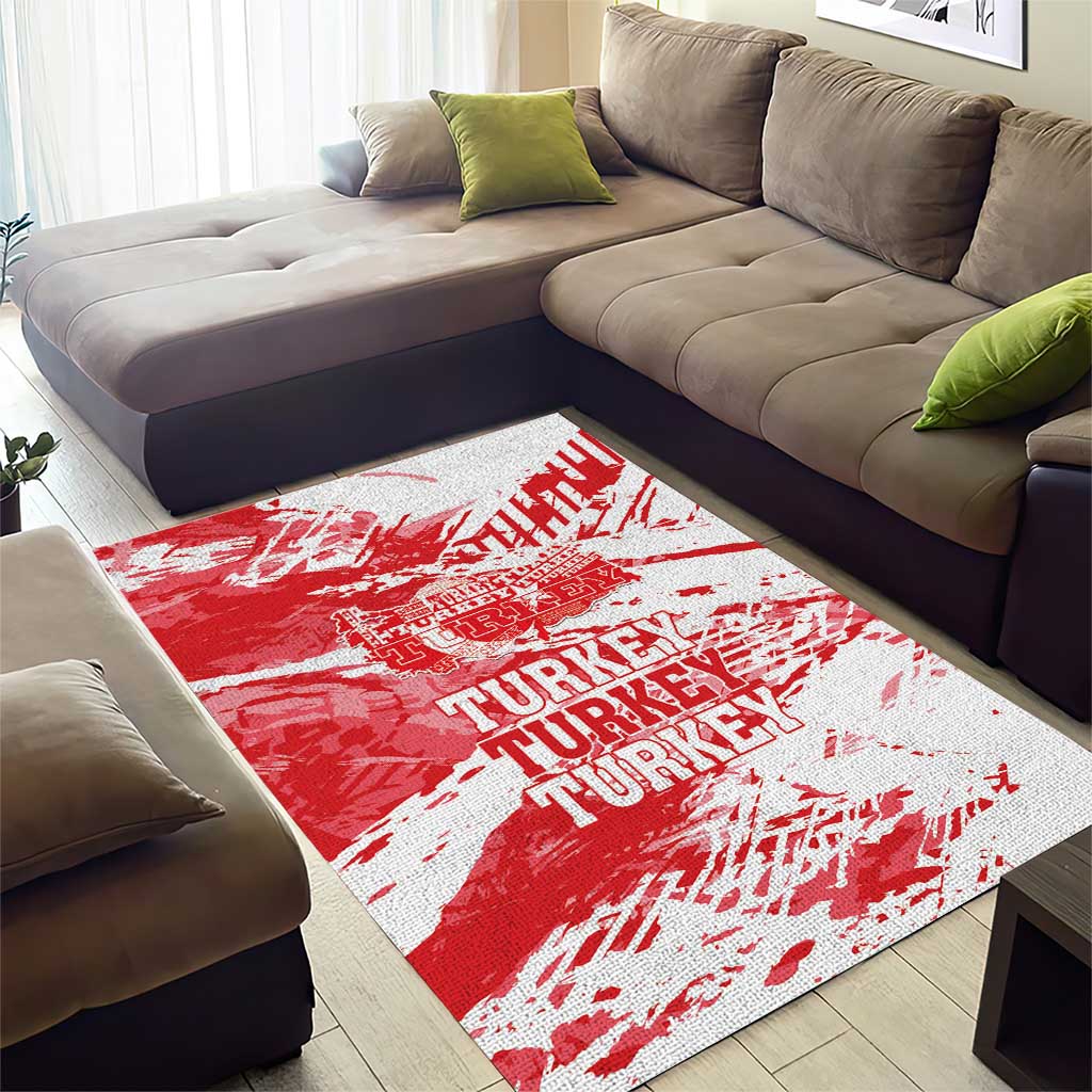 Turkey Area Rug Turkiye Map Unique Grunge - Wonder Print Shop