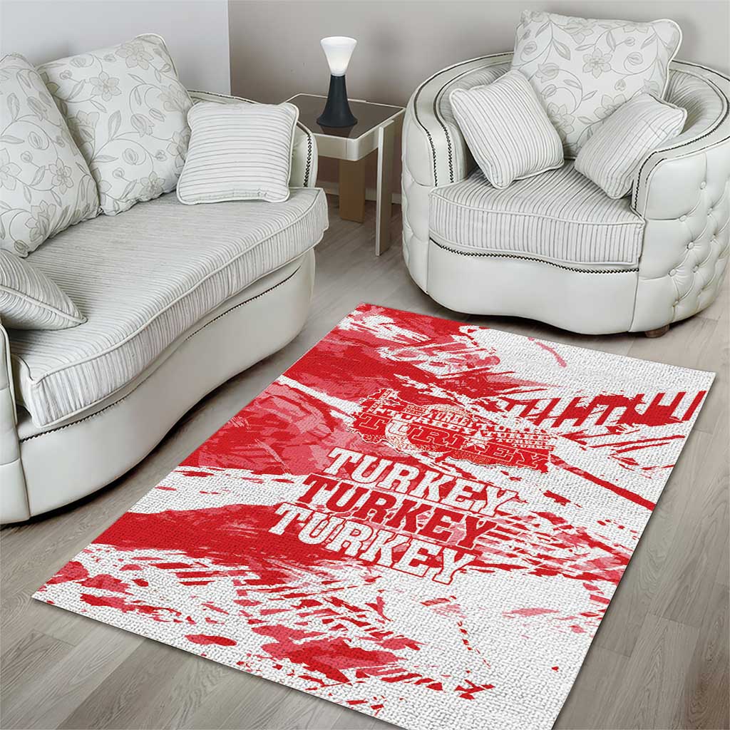 Turkey Area Rug Turkiye Map Unique Grunge - Wonder Print Shop