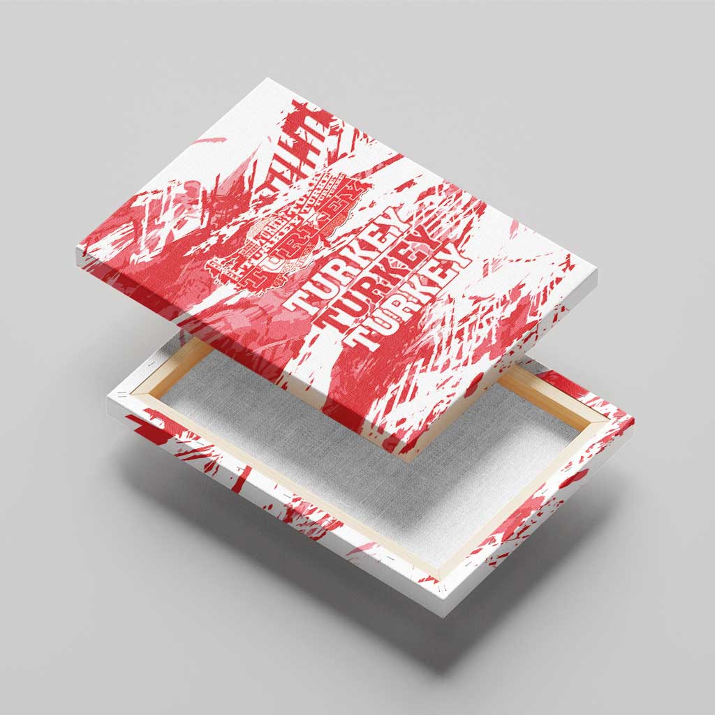 Turkey Canvas Wall Art Turkiye Map Unique Grunge - Wonder Print Shop