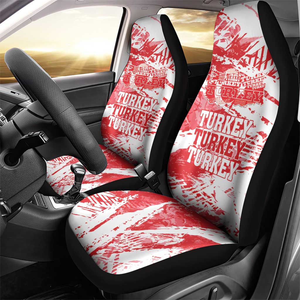 Turkey Car Seat Cover Turkiye Map Unique Grunge - Wonder Print Shop