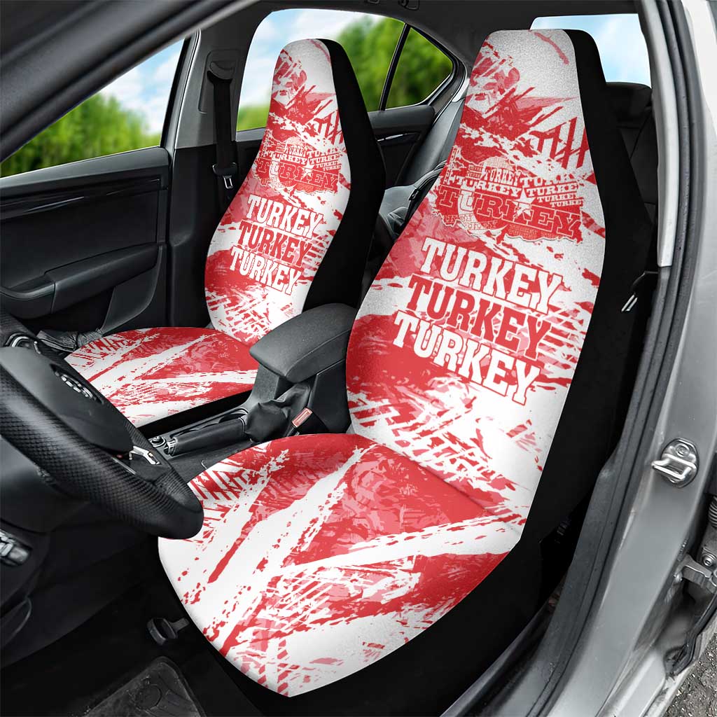 Turkey Car Seat Cover Turkiye Map Unique Grunge - Wonder Print Shop