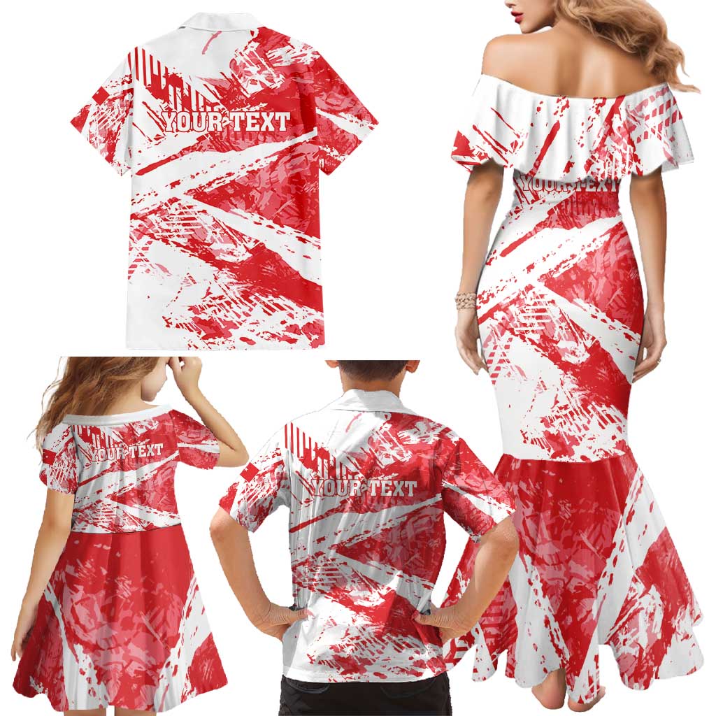 Personalised Turkey Family Matching Mermaid Dress and Hawaiian Shirt Turkiye Map Unique Grunge - Wonder Print Shop