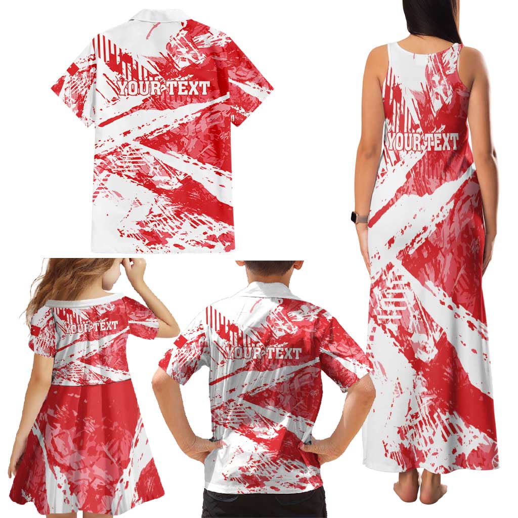 Personalised Turkey Family Matching Tank Maxi Dress and Hawaiian Shirt Turkiye Map Unique Grunge - Wonder Print Shop
