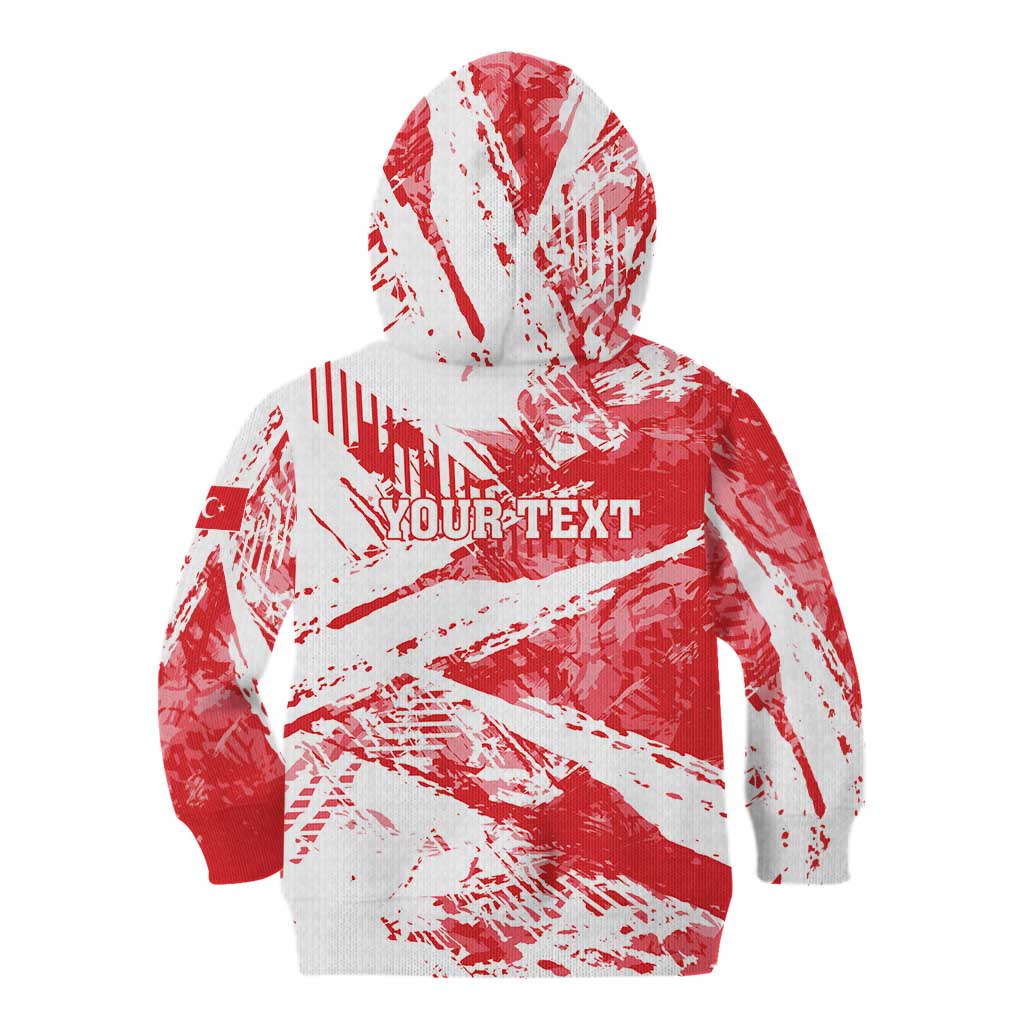 Personalised Turkey Kid Hoodie Turkiye Map Unique Grunge - Wonder Print Shop