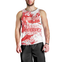 Personalised Turkey Men Tank Top Turkiye Map Unique Grunge - Wonder Print Shop