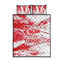 Turkey Quilt Bed Set Turkiye Map Unique Grunge - Wonder Print Shop