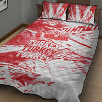 Turkey Quilt Bed Set Turkiye Map Unique Grunge - Wonder Print Shop