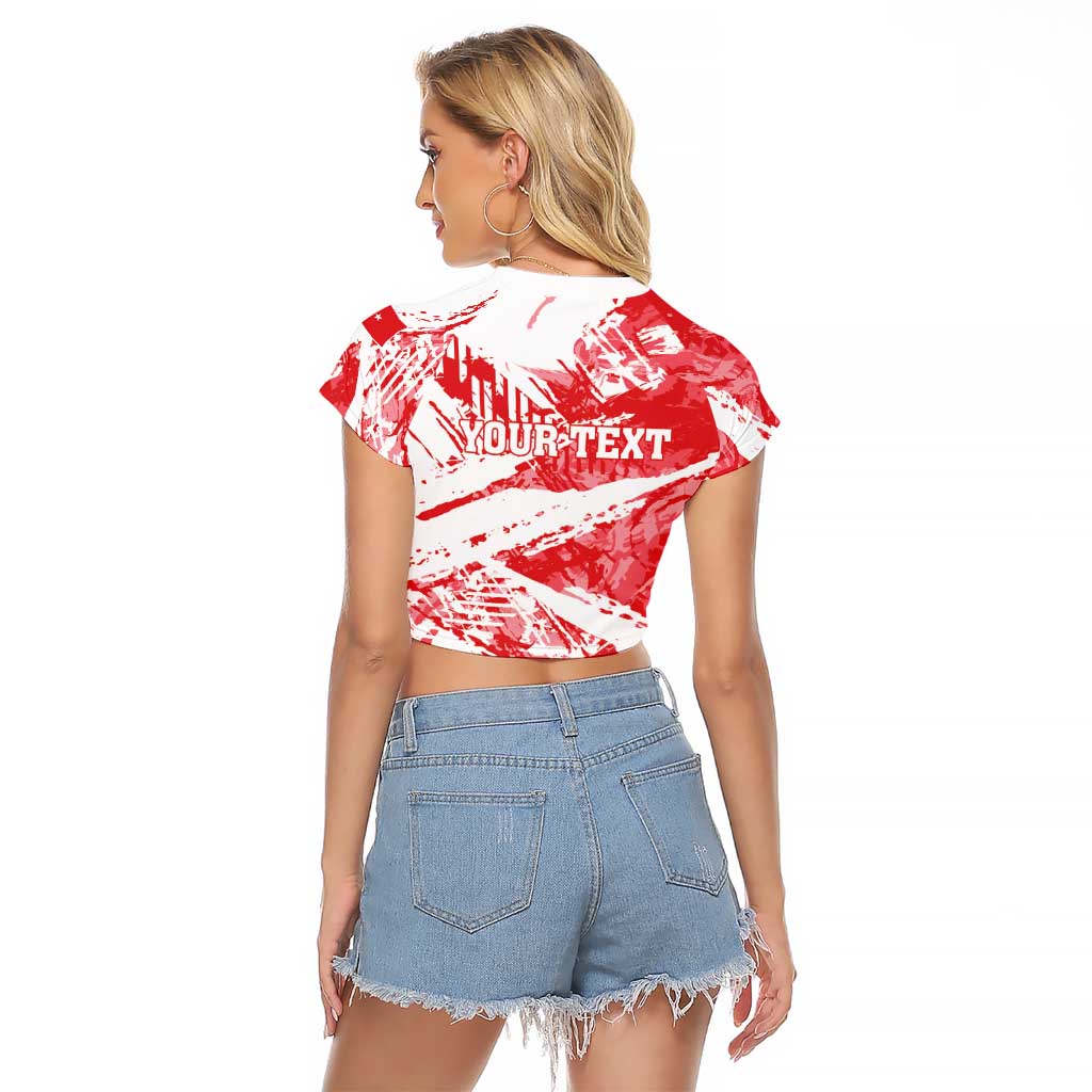 Personalised Turkey Raglan Cropped T Shirt Turkiye Map Unique Grunge - Wonder Print Shop