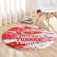Turkey Round Carpet Turkiye Map Unique Grunge
