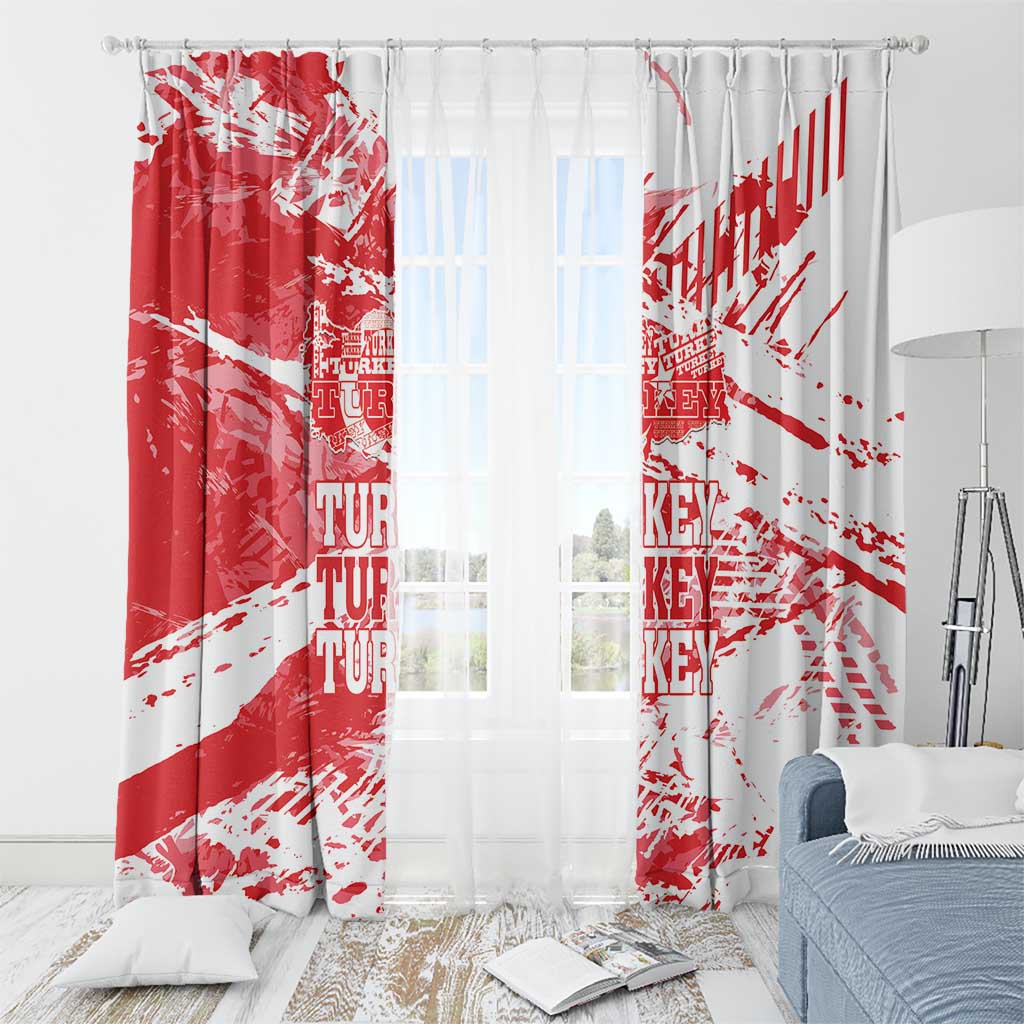 Turkey Window Curtain Turkiye Map Unique Grunge - Wonder Print Shop