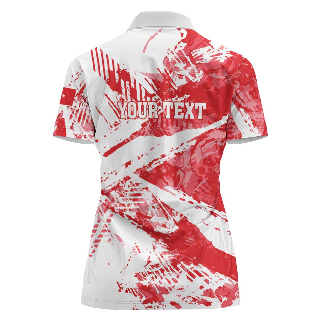 Personalised Turkey Women Polo Shirt Turkiye Map Unique Grunge - Wonder Print Shop