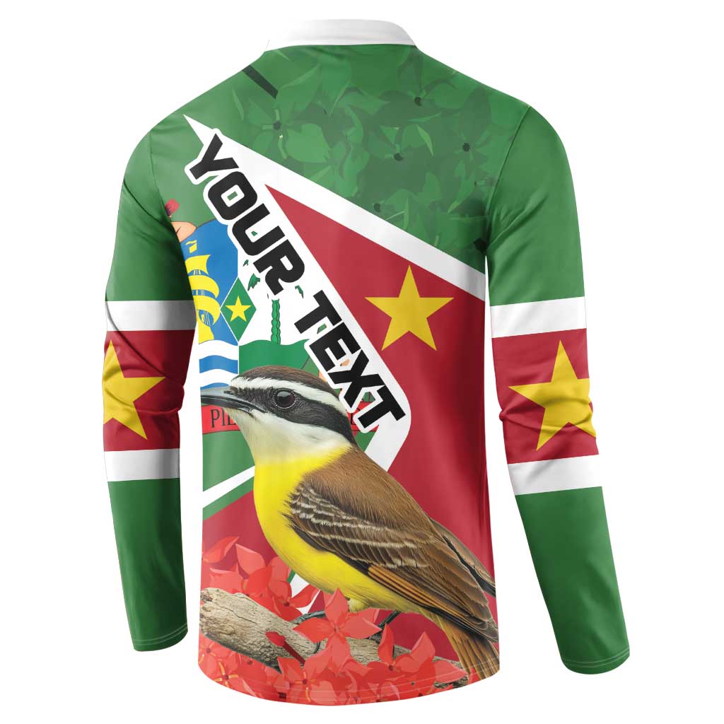 Personalized Suriname Button Sweatshirt Gerechtigheid Vroomheid Vertrouwen - Wonder Print Shop