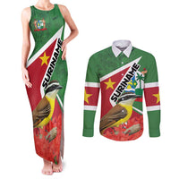 Personalized Suriname Couples Matching Tank Maxi Dress and Long Sleeve Button Shirt Gerechtigheid Vroomheid Vertrouwen - Wonder Print Shop