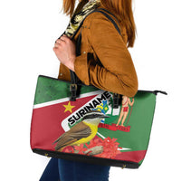 Suriname Leather Tote Bag Gerechtigheid Vroomheid Vertrouwen - Wonder Print Shop