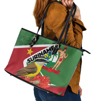 Suriname Leather Tote Bag Gerechtigheid Vroomheid Vertrouwen - Wonder Print Shop