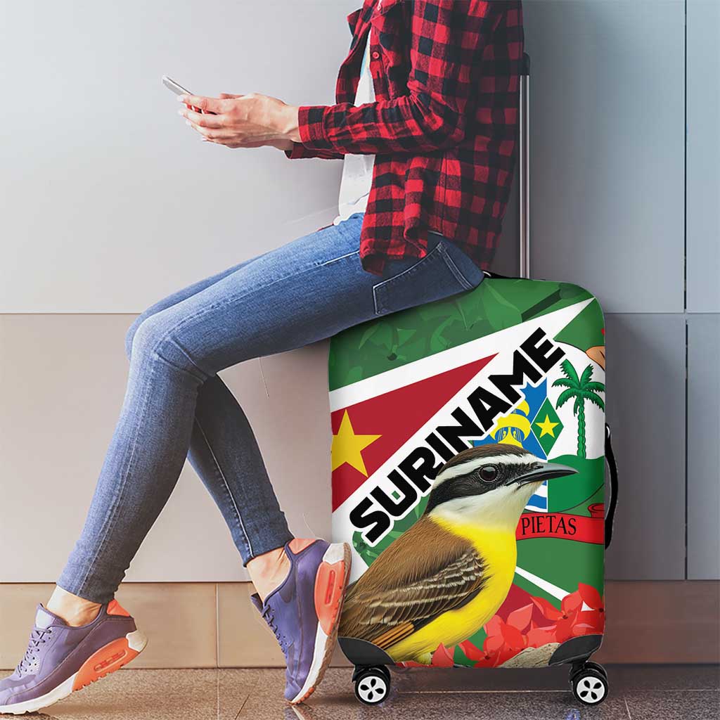 Suriname Luggage Cover Gerechtigheid Vroomheid Vertrouwen - Wonder Print Shop