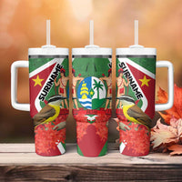 Personalized Suriname Tumbler With Handle Gerechtigheid Vroomheid Vertrouwen - Wonder Print Shop
