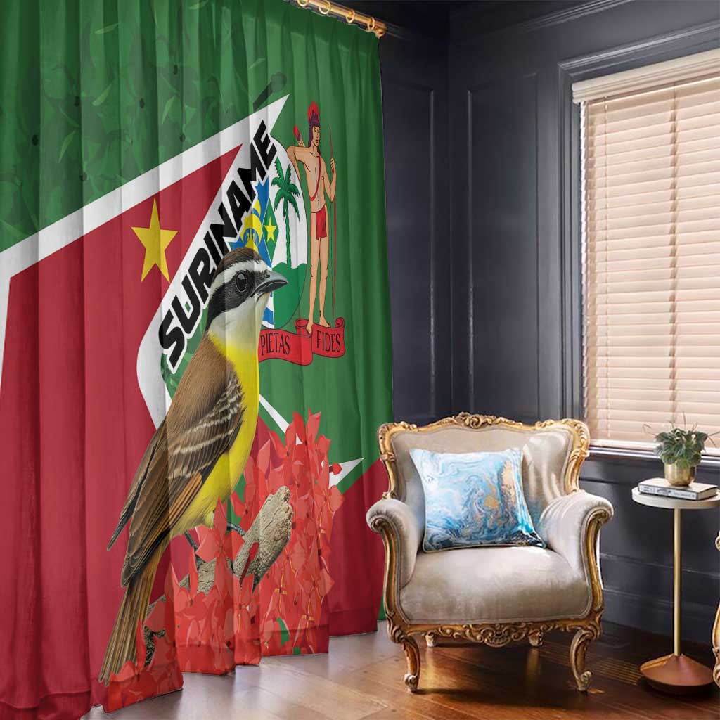 Suriname Window Curtain Gerechtigheid Vroomheid Vertrouwen - Wonder Print Shop