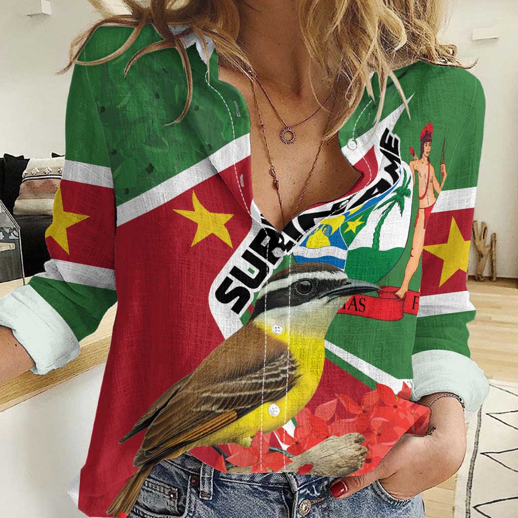 Personalized Suriname Women Casual Shirt Gerechtigheid Vroomheid Vertrouwen - Wonder Print Shop