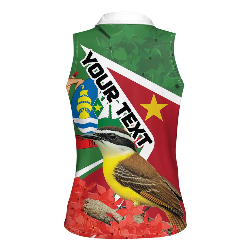 Personalized Suriname Women Sleeveless Polo Shirt Gerechtigheid Vroomheid Vertrouwen - Wonder Print Shop