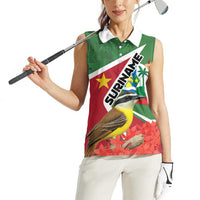 Personalized Suriname Women Sleeveless Polo Shirt Gerechtigheid Vroomheid Vertrouwen - Wonder Print Shop