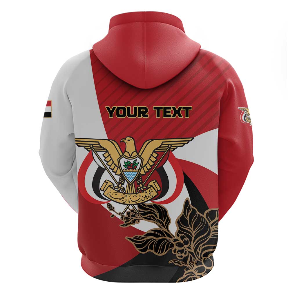 Personalized Republic of Yemen Hoodie Yamaniyyatu Coat of Arms - Wonder Print Shop