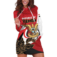 Personalized Republic of Yemen Hoodie Dress Yamaniyyatu Coat of Arms - Wonder Print Shop