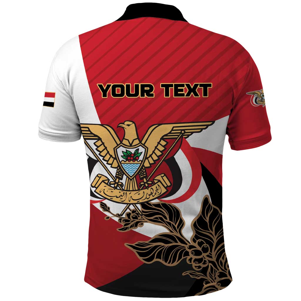 Personalized Republic of Yemen Polo Shirt Yamaniyyatu Coat of Arms - Wonder Print Shop