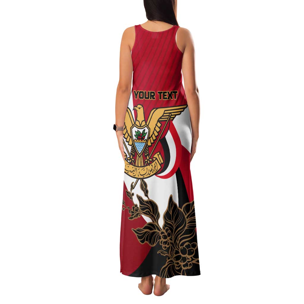 Personalized Republic of Yemen Tank Maxi Dress Yamaniyyatu Coat of Arms - Wonder Print Shop