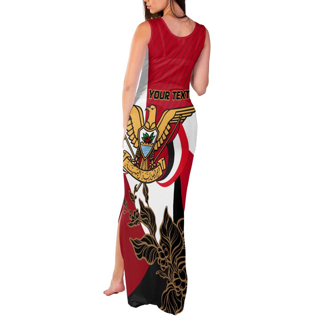 Personalized Republic of Yemen Tank Maxi Dress Yamaniyyatu Coat of Arms - Wonder Print Shop