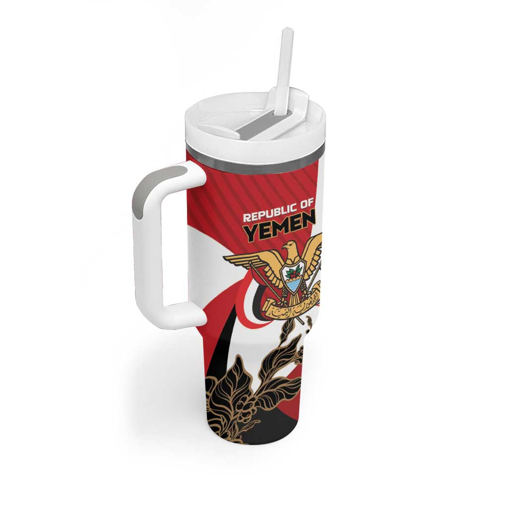 Personalized Republic of Yemen Tumbler With Handle Yamaniyyatu Coat of Arms - Wonder Print Shop
