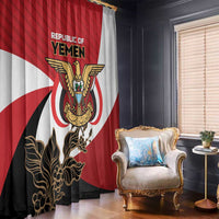 Republic of Yemen Window Curtain Yamaniyyatu Coat of Arms - Wonder Print Shop