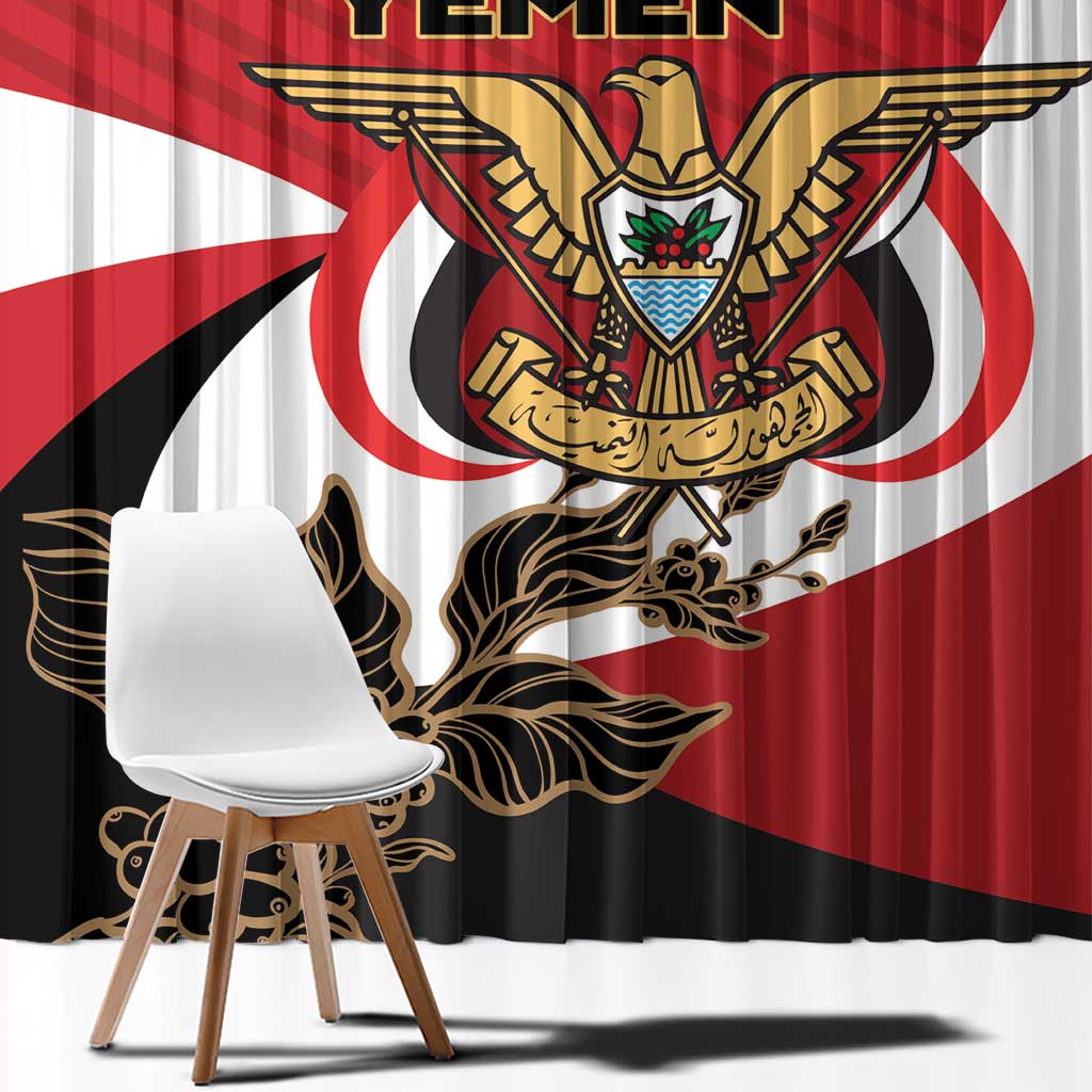 Republic of Yemen Window Curtain Yamaniyyatu Coat of Arms - Wonder Print Shop