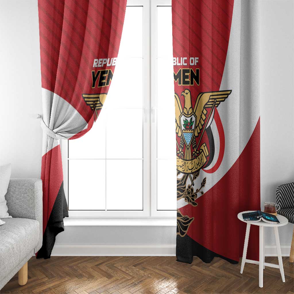 Republic of Yemen Window Curtain Yamaniyyatu Coat of Arms - Wonder Print Shop