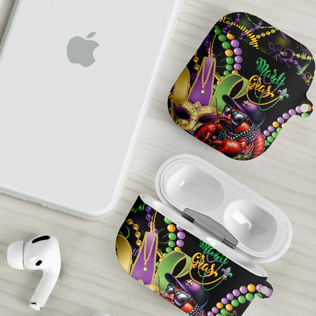 Mardi Gras Funny Shrimp AirPods Case Fleur De Lis Special Version - Wonder Print Shop